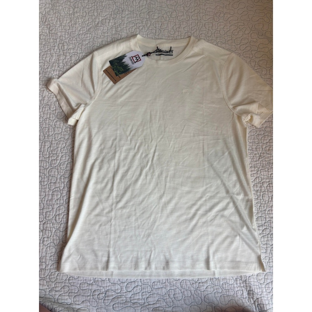 Avalanche Outdoor Supply Mens Cream Slub Short Sleeve T-Shirt Size Large